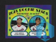 2021 Topps Heritage Rookie Stars #109 Chrome Purple Refractor - Garcia & Pache